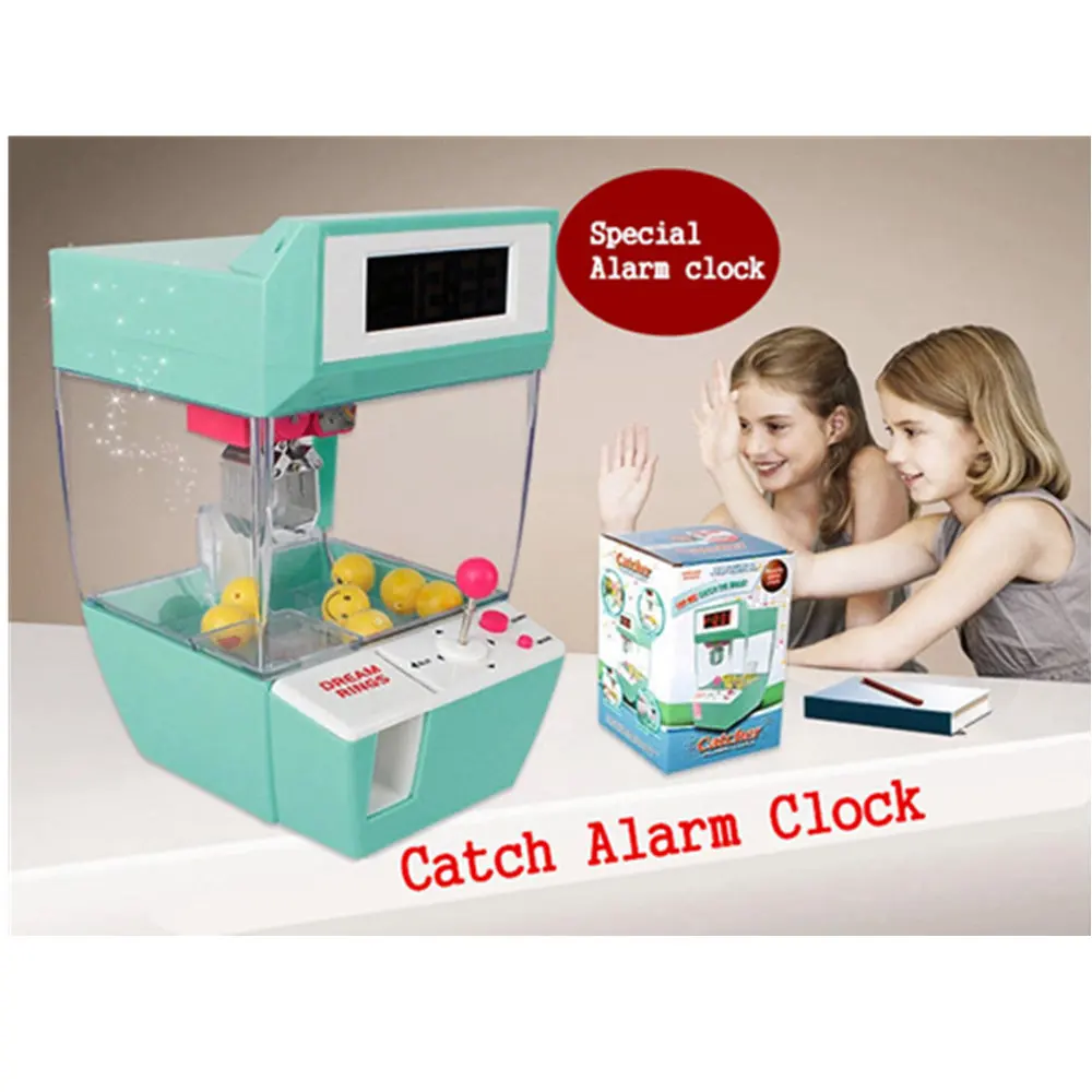 

Coin Operated Candy Grabber Doll Candy Catcher Crane Machine + Alarm Clock Board Game Party Fun Toys for Children Christmas Gift