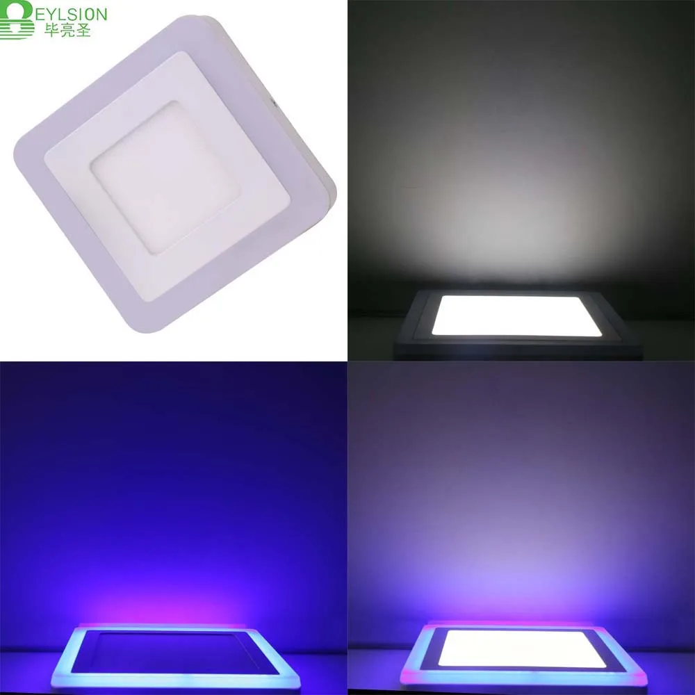 

BEYLSION Dimmable Double colorUltra Bright LED Surface Ceiling Round/Square Panel Down Light 6W 9W 16W 24W 220V Spotlights Lamp