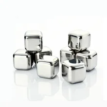 Dhl ИЛИ ems 100 шт. практичные кубики льда из камня для виски из нержавеющей стали кубики для охлаждения напитков камень