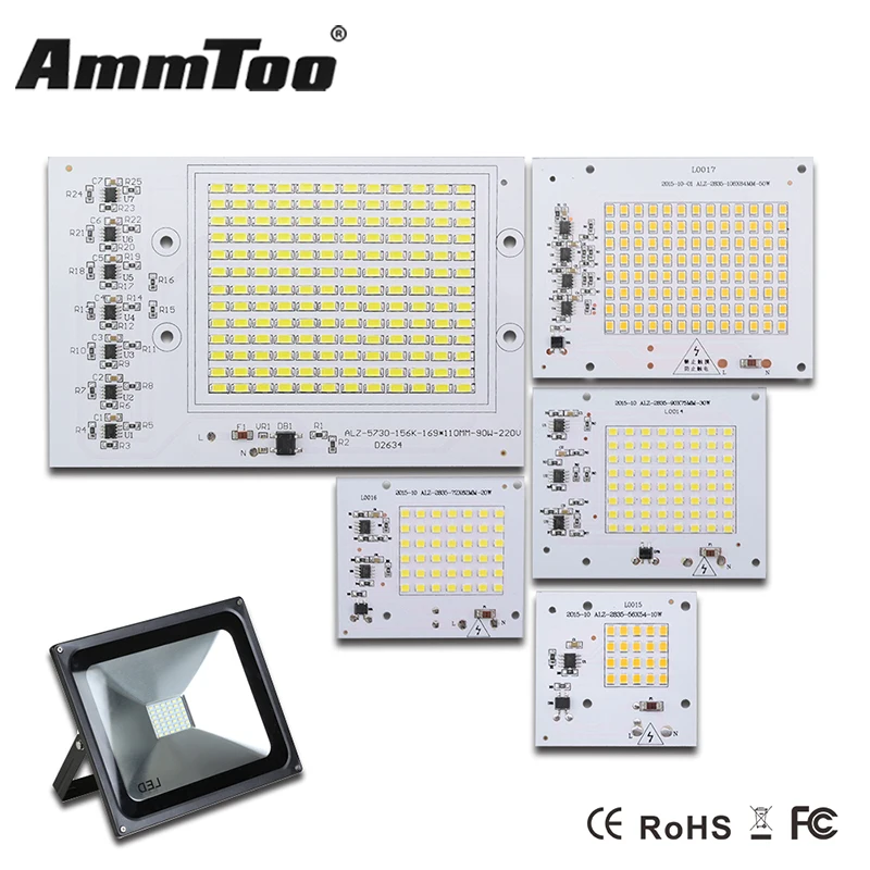 Высококачественные светодиодные бусины Smart IC Chip LED Lamp Beads 10W 20W 30W 50W 90W AC 220V Bombillas