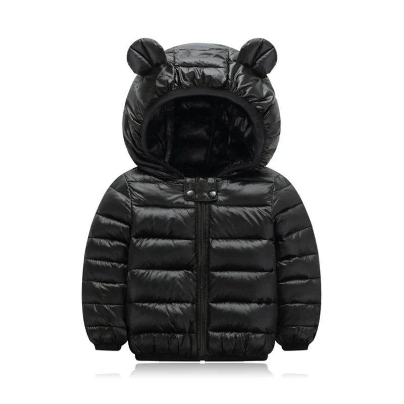 7 Colour Winter Coats Children Girls New Hooded Black Down Cotton Outerwear Girls Autumn Boys 7 Coat 1-6 Years Jacket