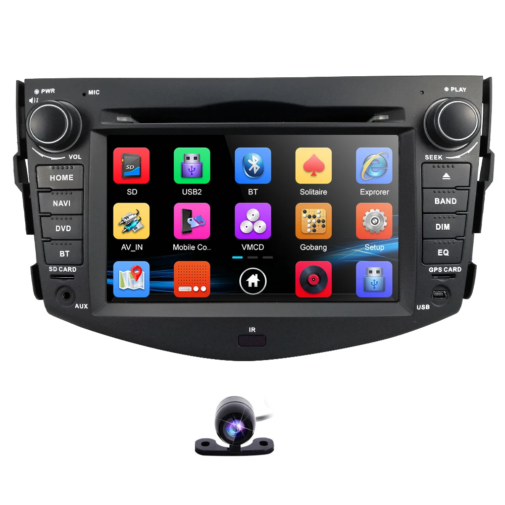 Cheap 7 Inch  HD Touch screen car radio dvd player 2 din audio GPS  for Toyota RAV4 2006-2012 stereo Bluetooth SWC USB SD Camera 2
