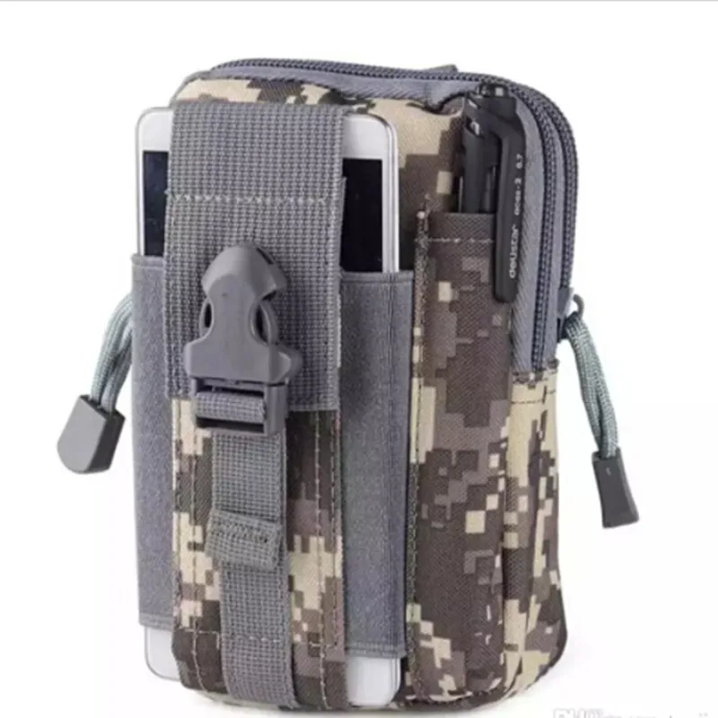 Sport Casual al aire libre militar táctica cinturón Molle bolso de la cintura de los hombres casuales de deporte Fanny paquete de la caja del teléfono Camping caza bolsas