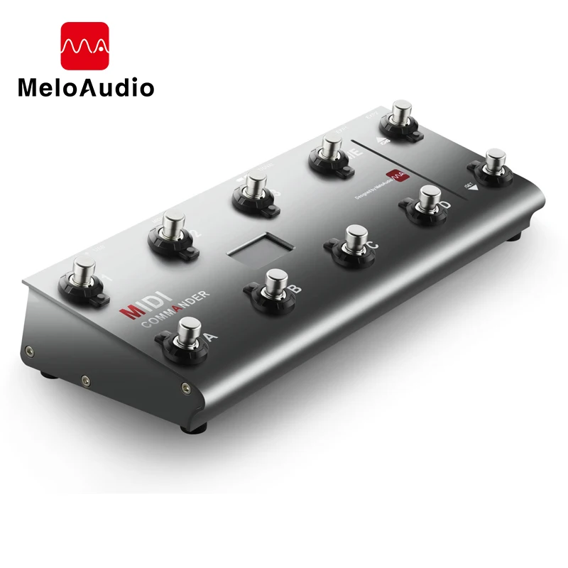 Портативный USB MIDI контроллер для гитары с 10 ножными переключателями|Детали и