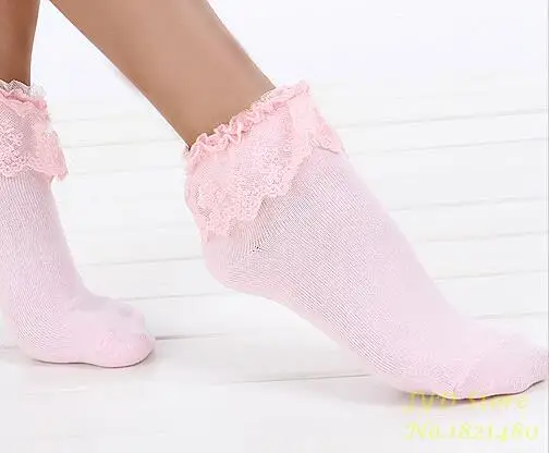 YRRETY, модные женские кружевные короткие носки с рюшами и оборками, Harajuku, милые винтажные Ретро носки с оборками, белые носки для принцесс - Цвет: W005 Pink
