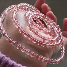 Природные кварцевые бусины браслет красный супер 7 семь lepidocrocite 5,3 мм AAAA 4 ряда