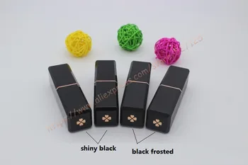 

12.1mm black/white/matte black empty plastic square shaped Lipstick case,Lip Balm Tube Empty High Quality Plastic Lipstick Tube