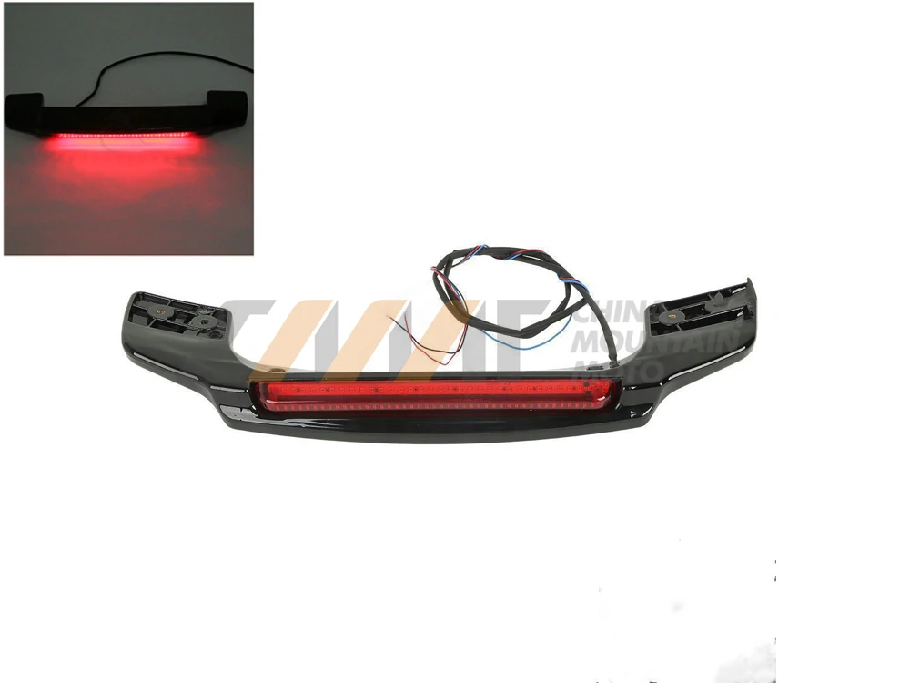 

King Tour Pak LED Tail Light Spoiler case for Harley Touring Electra Glide Chopped