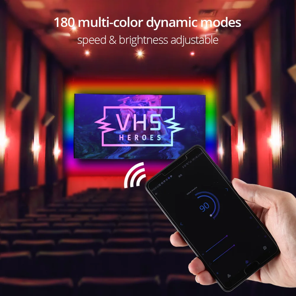 Светодиодная лента Dream color Set WS2811 12V Адресуемая RGB сменная Светодиодная лента, адаптер питания, 21 ключ/музыка/Bluetooth/Wifi контроллер