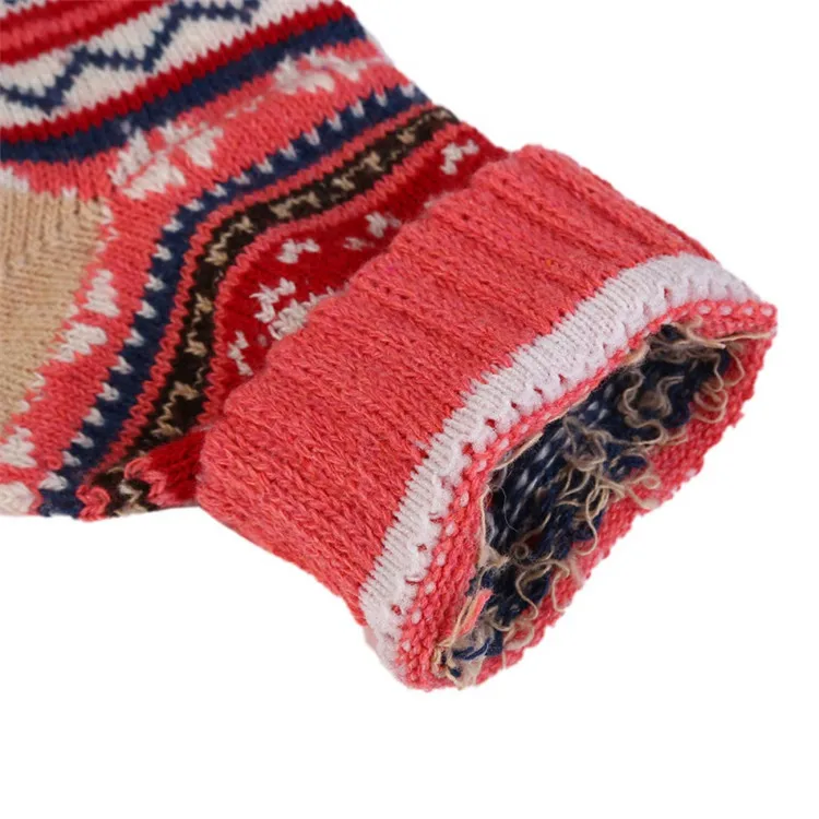 Новинка; сезон осень-зима; толстые теплые женские носки; милые разноцветные шерстяные носки с разноцветными рисунками; кашемировые домашние носки-тапочки в стиле ретро
