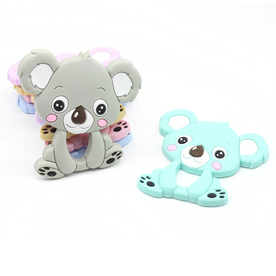 

Koala Silicone Teether Teething Toy baby teether beads DIY chew Necklace Nursing Tool Pendant Food Grade Silicone