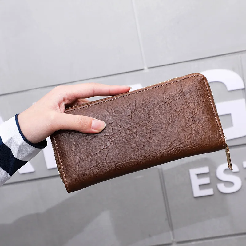 

Fashionable new PU elephant grain simple retro women's casual bag card bag