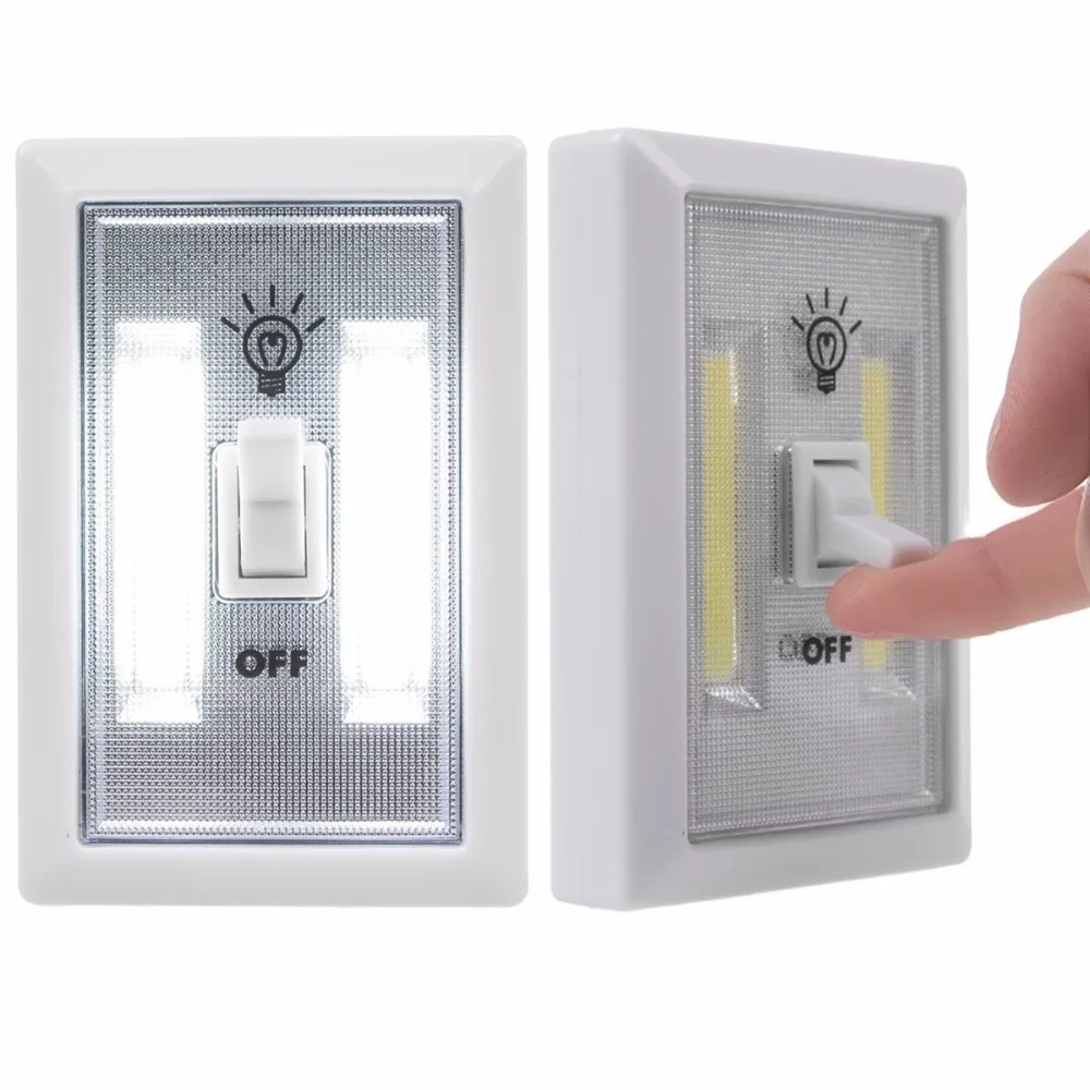 

Aimbinet Night Lamp Magnetic COB LED Cabinet With Switch Kitchen Bedroom Cupboard Closet Light Wireless Corridor Stair Light
