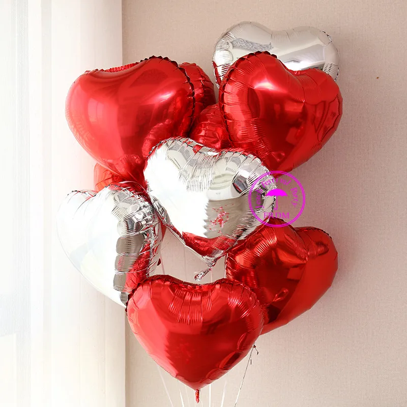 Heart Shape Balloon Heart Metallic Ballons Event Party Decoration