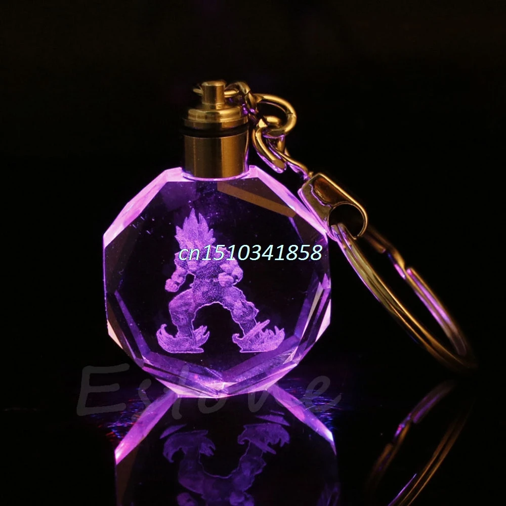 

Crystal Z Super Saiyajin Goku LED Light Pendant Dragon Ball Dragonball Keychain #Y51#