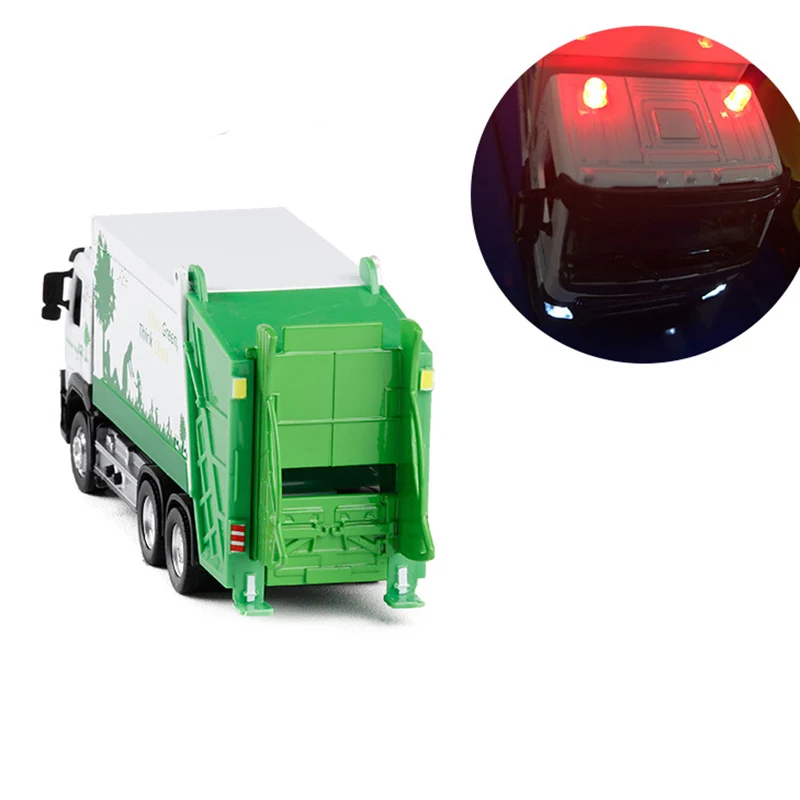 1:50 Dumpcart транспорт мусоровоз танкер сплава оттягивать назад игрушка литья под давлением металлическая модель звуковой светильник Коллекция Модель V080