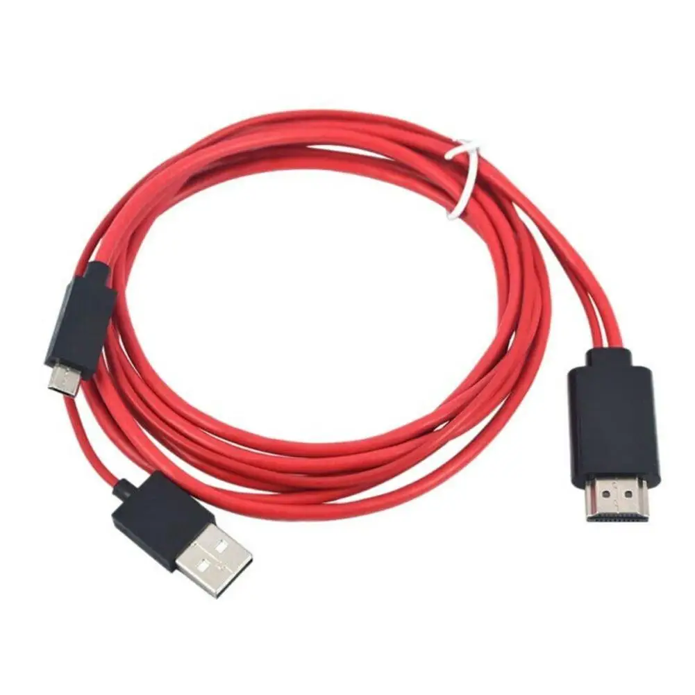 Новинка, ТВ-палка, 1,8 м, микро USB, мобильный, высокое разрешение, ссылка на HDMI, аудио, видео, av-адаптер, кабель, 1080 P, HD ТВ-конвертер для samsung