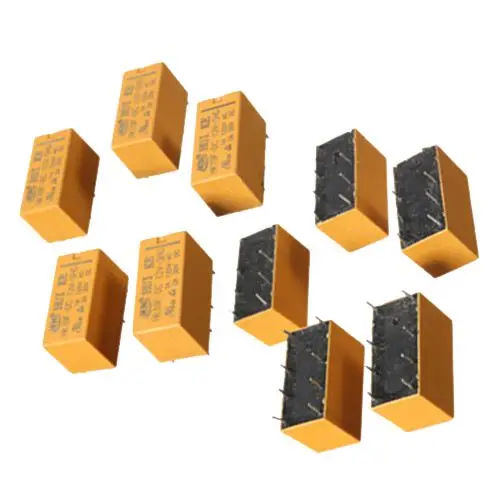 

10Pcs DC 12V SHG Coil DPDT 8 Pin 2NO 2NC Mini Power Relays PCB Type HK19F