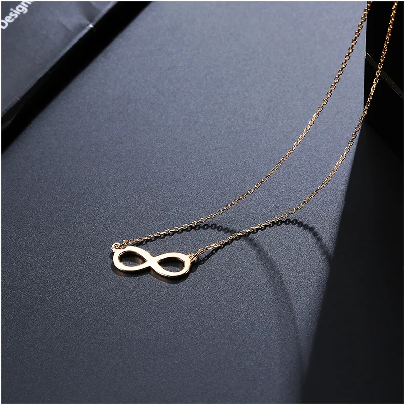 Fashion Infinite Symbol Pendant Necklace 925 Sterling  Silver 8 Shape Necklaces Clavicle Necklaces Jewelry for Women (11)