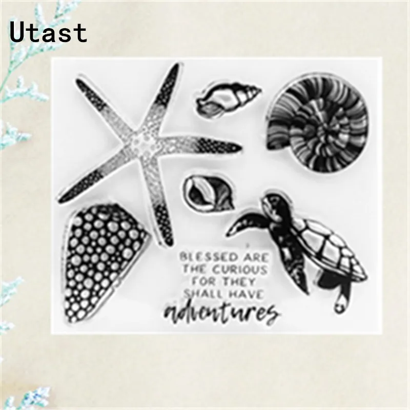 Ocean Turtle Starfish Clear Silicone Stamps /Transparent Rubber Stamp