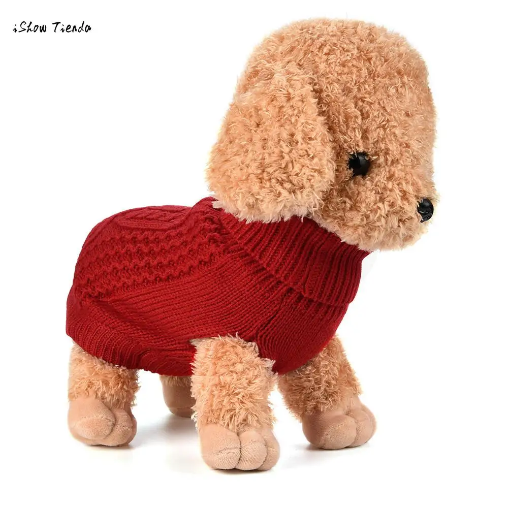 Мягкая одежда для щенков теплые зимние для собак свитер для собак для маленьких собак щенков красный мягкий маленький средний собаки кошки Снежинка Вязаная скатерть