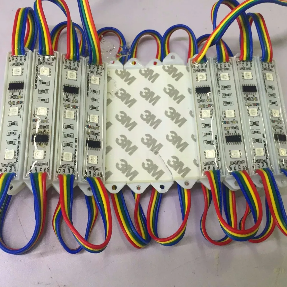 Модифицируемый пиксельный модуль WS2801 3 SMD 5050 RGB лампы 12 В постоянного тока входной