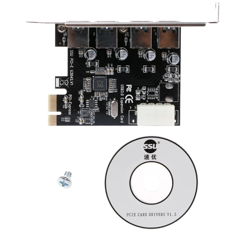 4 порта 3,0 PCI-E к адаптеру USB3.0 Супер скорость USB PCI Express адаптер расширения для Mac Pro