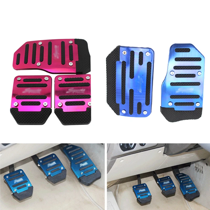 3 Pieces Set Universal Aluminum Alloy Automatic Car Foot Pedal Brake Throttle Kit Anti-slip | Автомобили и мотоциклы