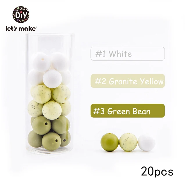 Let's make 50pcs Silicone Beads 12mm Eco-friendly Sensory Teething Necklace Food Grade Mom Nursing DIY Jewelry Baby Teethers Type-K