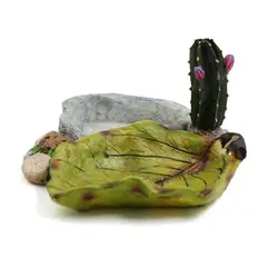 Аквариумный Декор гусеничный миска для домашних животных бассейна из смолы, в форме продуктов питания воды горшок рептилия, черепаха