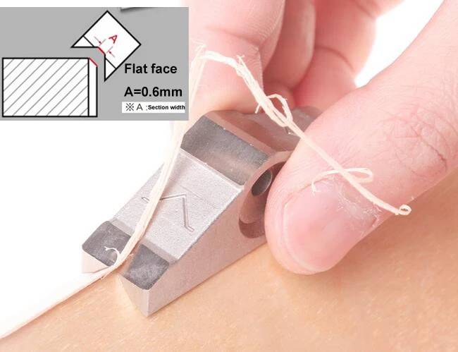 Японский Обрезной нож Профессиональный ПВХ Обрезной нож специализированная машинка для облицовывания кромки деревообрабатывающий инструмент из легированной стали - Цвет: Flat Face 0.6mm