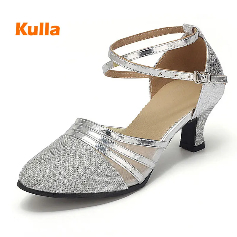 Soft Rubber Sole Latin Dance Shoes For Women/Ladies/Girls Closed Toe
