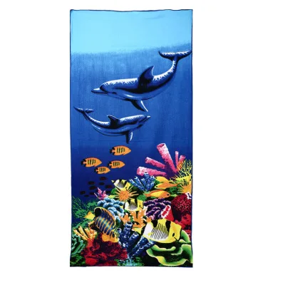 Летнее пляжное банное полотенце из микрофибры с изображением дельфина, лошади, животных, для детей и взрослых, для ванной, 70*140 см - Цвет: F