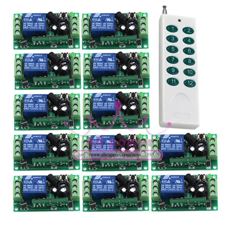 

Radio Controller RF Wireless Remote Control Switch System Transmitter+Receiver 315Mhz/433Mhz