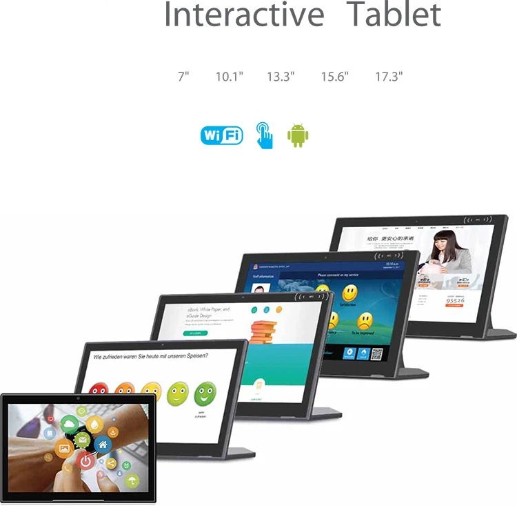 13,3 дюймов андроид сенсорный Интерактивная отображения рабочего стола-все в одном ПК-smart IPTV (Восьмиядерный, RJ45, wifi, BT, батарея, камера)