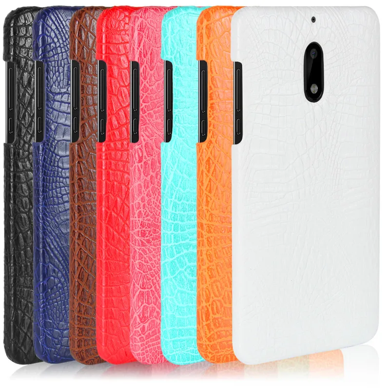 

For Nokia 6 Nokia6 2017 Case Crocodile Grain Hard PC+PU Leather Surface Back Cover Case for Nokia 6 Nokia6 2017 Hard Phone Cover