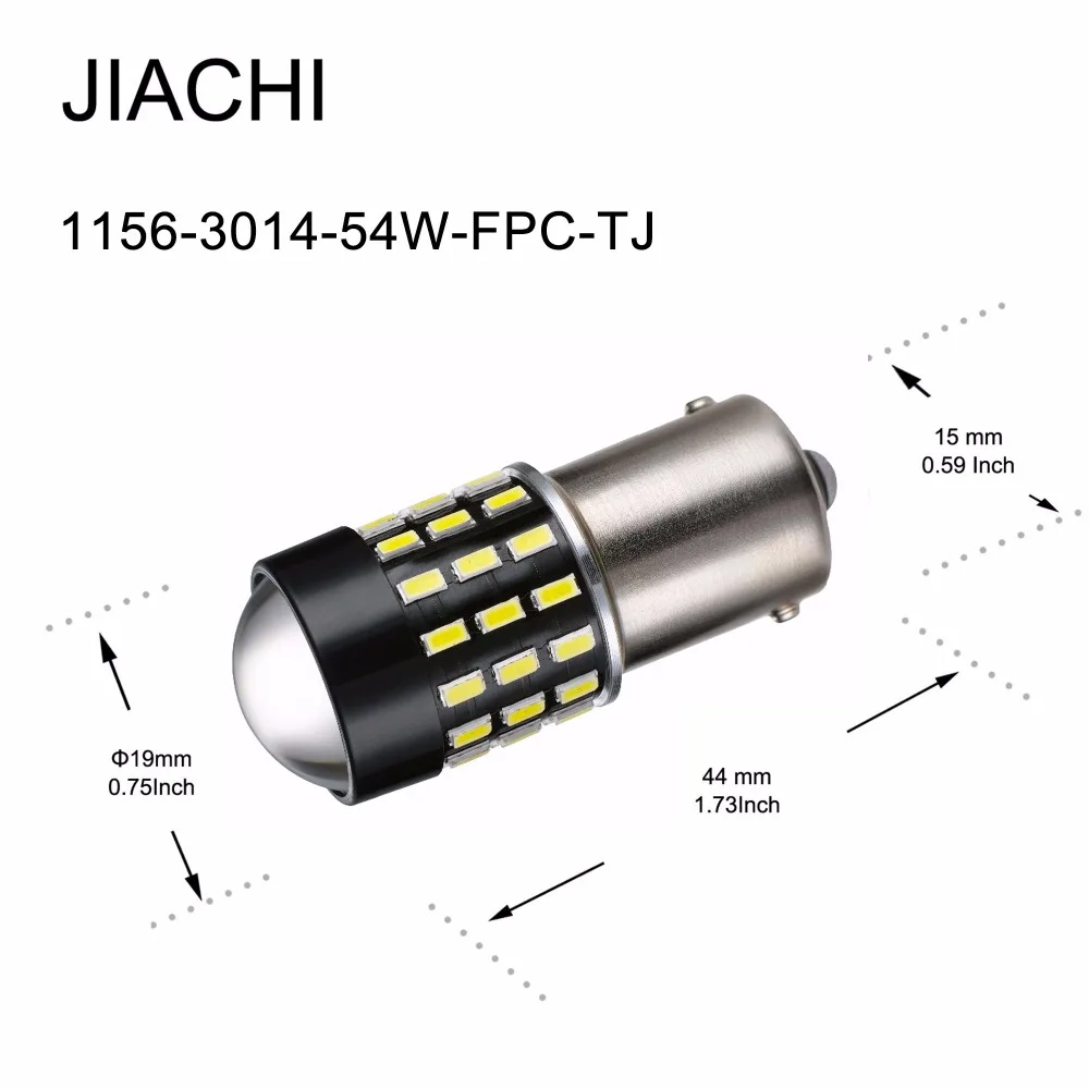 JIACHI 100 шт. 1156 1141 1003 P21W BA15S светодиодный лампы 54 светодиодный s автомобильные лампы поворотники лампы белый желтый красный 12-24 В