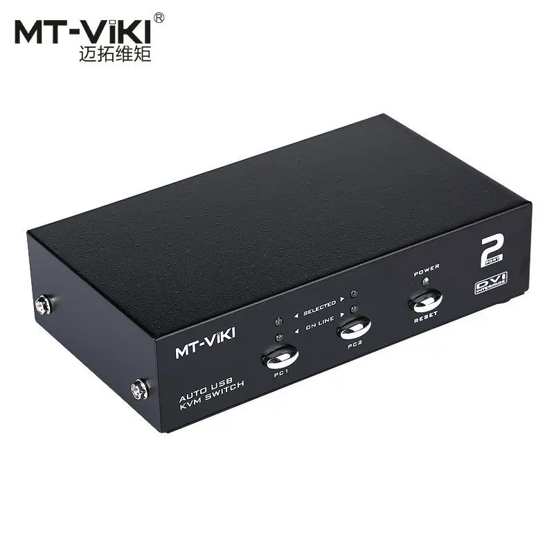 Mt-Viki 2 Port DVI Switch KVM Switch with Audio Auto Hotkey Switcher USB Mouse and Keyboard PC Host Selector MT-2102DL Mt-Viki 2 Port DVI Switch KVM Switch with Audio Auto Hotkey Switcher USB Mouse and Keyboard PC Host Selector MT-2102DL
