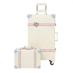 2019 дорожная сумка прокатки hardside PU Спиннер для девушек чемодан с колесиками 24 дюйма багажные наборы дети Дети