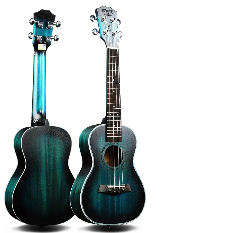 

23 inch Ukulele Concert 4 Strings Musical Instruments 18 Frets Mahogany Hawaiian Small Guitarra Blue Uke