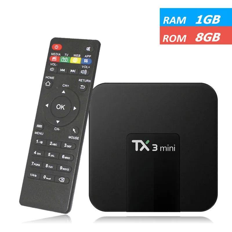 TX3 мини 2G 16G Android 7,1 ТВ приставка Amlogic S905W четырехъядерный 1 ГБ 8 ГБ VP9 HDR 4K H.265 медиаплеер - Цвет: 1G 8G