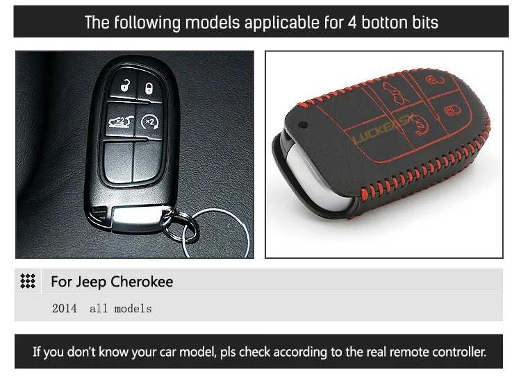 Кожаный чехол для ключей для jeep Renegade Патриот Чероки Wrangler Grand Cherokee Compass key2a