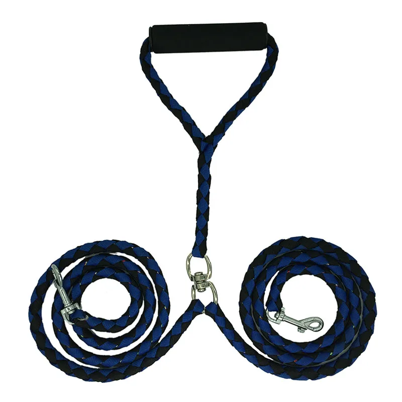 

54" Double Dog Leash No-tangle Dual Leash for Two Dogs with Swivel Comfortably Walks 2 Dogs Up To 500 Pounds At Once Pet Product