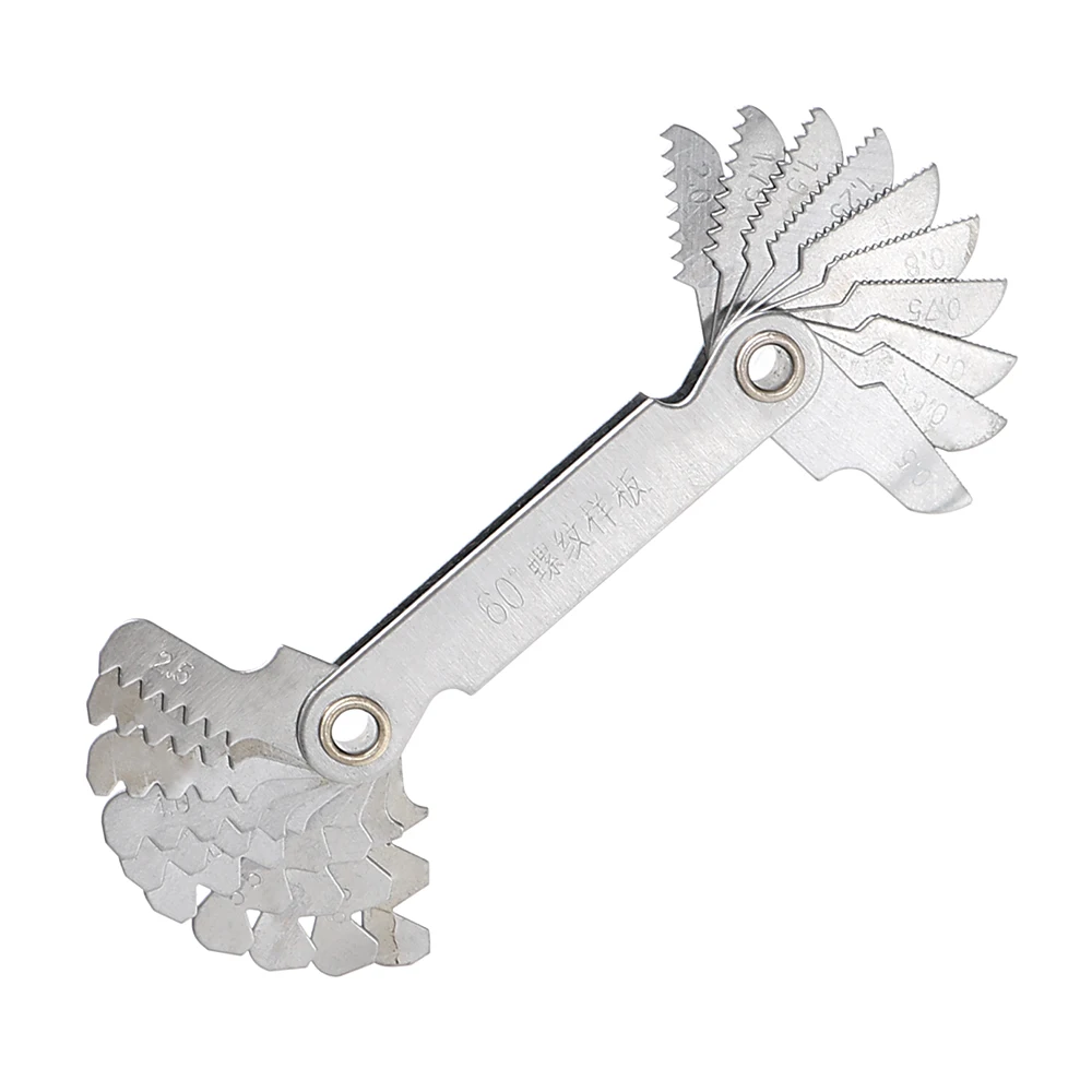DIYWORK 60 and 55 Degree Screw Thread Gage Gauge Metal Metric & Whitworth Pitch 20 Blades Measuring