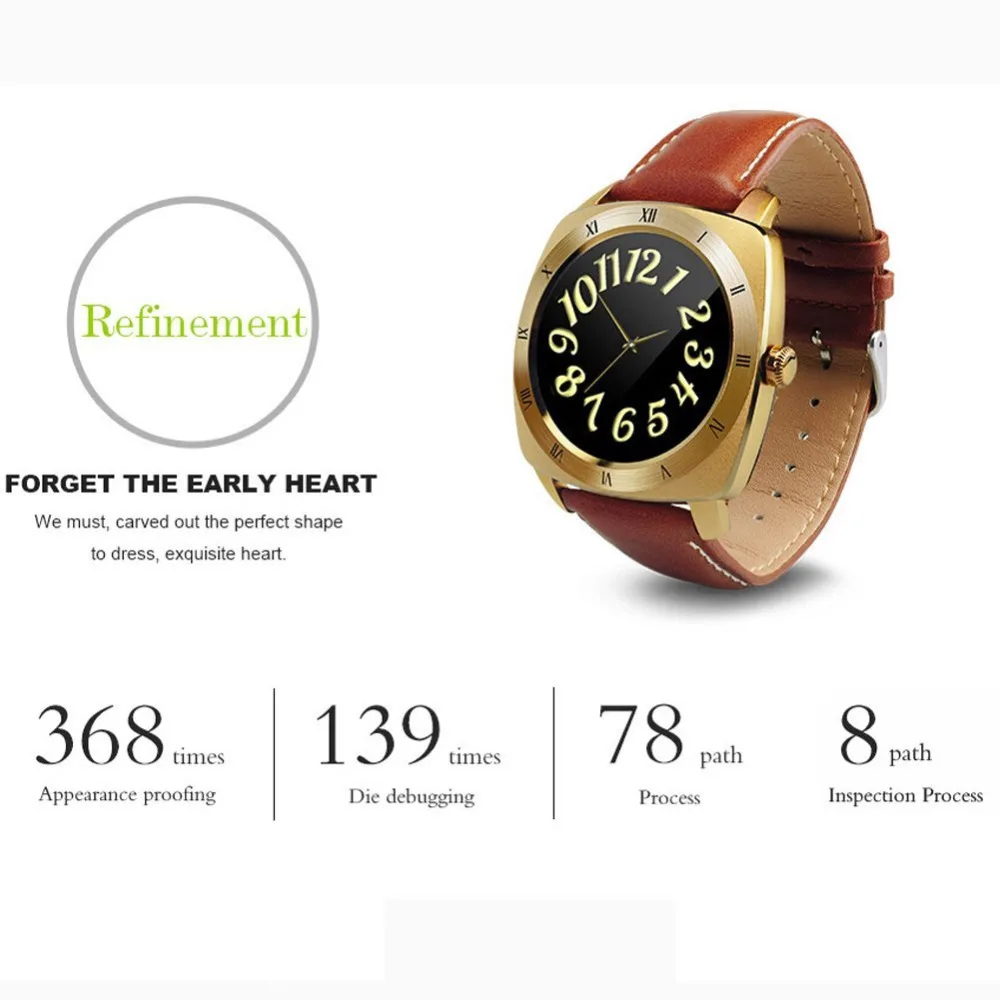  Smart Watches for Men Waterproof Bluetooth Smart Watch Heart Rate Smartwatch for iOS Apple iPhone A