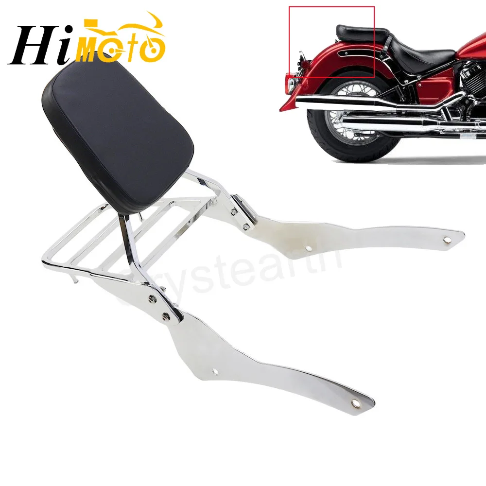 Багажная стойка для мотоцикла с задней спинкой Yamaha Vstar V Star 650 400 Classic 1998 1999 2000 2001 2002