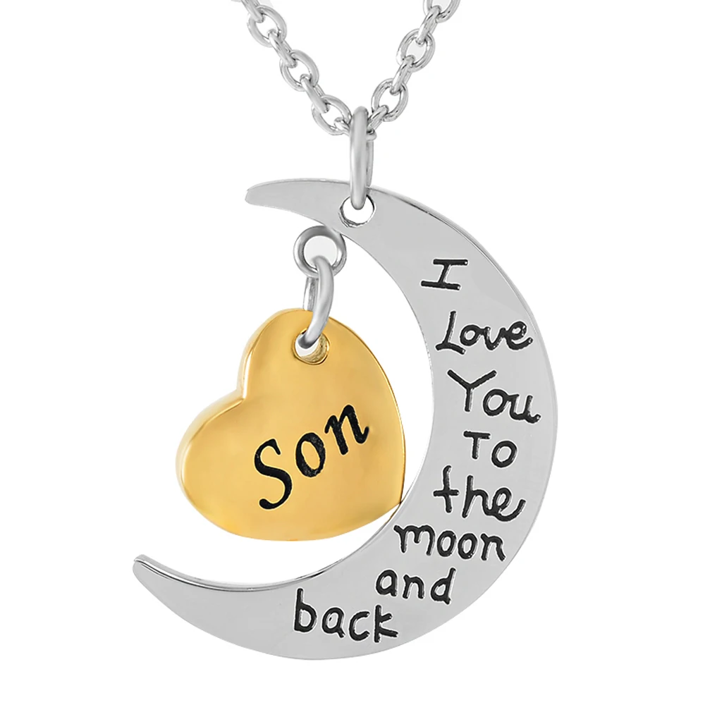 MJD9468 I Love You To The Moon and Back Son Urn Подвеска Ожерелье кремация ювелирные изделия |