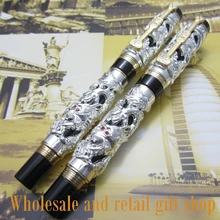 2 шт. ручка Jinhao Феникс дракона тяжелые серебряные китайского классического удача клип