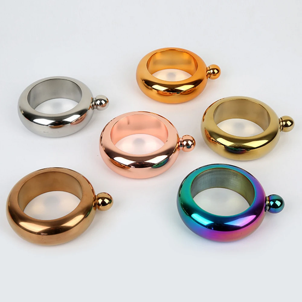 

Hot party Bracelets flask Liquor Whisky Alcohol Hip Flasks 3.5 oz in 4 colors silver gold Rose gold and rainbow 50g/pc