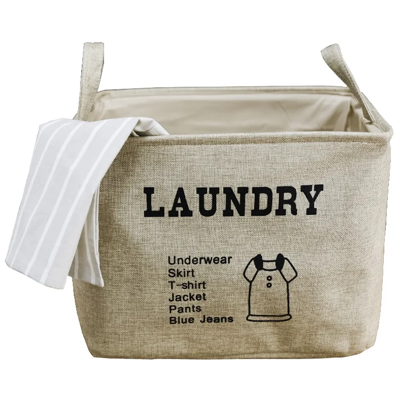 36L طوي القطن النسيج مربع سلة الغسيل و صندوق تخزين للملابس و اللعب